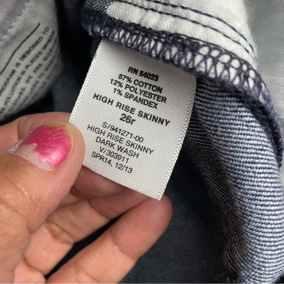 Gap 1969 High Rise Skinny Dark Wash size 26R - Picture 8 of 11